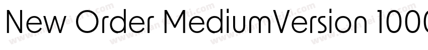 New Order MediumVersion 1000字体转换